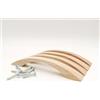 JOWE Set di 4 maniglie in legno di rovere non verniciato incl. Viti - Maniglia in legno per cassetto - Lunghezza 17,5 cm, distanza fori 12,8 cm