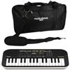 MusicalStore2005 SA-51 Mini Tastiera 32 Tasti: Tastiera Digitale Portatile e Leggera per Bambini, Compatibile con Cuffie - MusicalStore2005 (Tastiera SA-51 con Borsa, Nero/Grigio Chiaro)