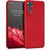 kwmobile Custodia Compatibile con Xiaomi Redmi Note 11 / Note 11S Cover - Protezione Back Case Morbida - Silicone TPU Effetto Metallizzato rosso scuro metallizzato