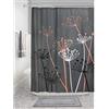 InterDesign iDesign Thistle Tenda Doccia, Tessuto, Grigio, 180x0.2x180 cm