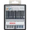 Bosch Accessories Set da 10 lame Robust Line, Wood e Metal per tagliare legno metallo, accessorio seghetto alternativo