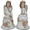 SUD IMPORT Angioletto in resina su campana 20 cm con luce 1 pezzo modelli assortiti e casuali 20206 idea regalo addobbo decorazione natale bomboniera natalizia angelo campanella
