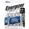 Energizer blister 4 batterie AA stilo al litio L91C4 - EN001