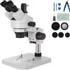 Vevor Microscopio Stereo Trinoculare 3.5X-90X con Obiettivo Biologico a Colonna