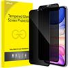 JETech Privacy Pellicola Protettiva per iPhone 11/XR 6,1 Pollici, Copertura Totale Vetro Temperato Completa Film AntiSpy, Compatibile con Cover, Pacco da 2