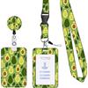 KHDULQ Porta Badge, Cordino da Collo Cordino Porta Badge Da Collo (Motivo Avocado) Adatto Per Cordino Per Telefoni Cellulari, Forniture Per Ufficio E Scolastiche