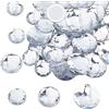 FINGERINSPIRE 45 Strass Rotondi in Acrilico con Retro Piatto, 3 Misure (20 mm, 25 mm, 30 mm) con Contenitore Trasparente Autoadesivo Cristallo Gemme Scintillanti Adesivi in plastica per Gioielli