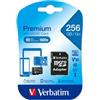 Verbatim - Micro SDXC - Con adattatore - 44087 - 256GB (unità vendita 1 pz.)