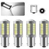Sidaqi 4 pezzi 1156 BA15S P21W Auto LED Lampadine Bianco Super Luminosa 6000K 5630 33 SMD Invertendo Le Luci dei Freni Posizione Coda Luci Proiettori Fendinebbia Posteriori 12-30V