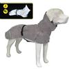 Croci Hiking High Visibility - Giacca impermeabile antivento per cani, catarifrangente con fodera termica, adatto fino a 5 C°, regolabile e ultraleggero, Grigio, taglia 35 cm