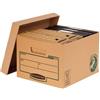 GielleService Fellowes Bankers Box Earth File Container Assemblaggio manuale Cartone riciclato certificato FSC Colore Marrone