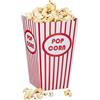 Relaxdays Sacchetti Per Popcorn, 48 Buste, Stile Retro USA, Cinema, Serata Film, Compleanno Bimbi, Cartone, Rosso Bianco