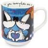Egan Tazza Mug Impilabile Mickey Mouse in Porcellana Blu