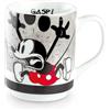 Egan Tazza Mug Impilabile Mickey I Am Grigia 350 ml in Porcellana