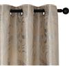 GIRASOLE HOME® Coppia Tende Jacquard Semi Oscuranti Motivo Corinzio Tenda Morbida Termica Isolante per Soggiorno Camera e Interni 2 Pannelli con Occhielli (Beige Corinzio, 140x275cm)