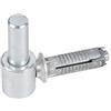 Alberts 307370 Cardine da avvitare, con filettatura metrica, zincato blu, entrata Ø16 mm, 65 x 33 mm