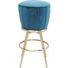 Kare 83903 Sgabello Alto da Bar After Work, Oro / Blu, One Size