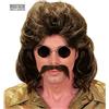 Widmann - Parrucca con barba, anni '70, discoteca, carnevale, festa a tema, festa in maschera