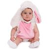 Dress Up America Costume da Coniglietto Peluche Bianco e Rosa per Neonati - Simpatico e Morbido Body da Coniglio per Bambini, Vestito per Halloween e Carnevale