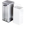 Pattumiera a pedale, acciaio inox - kaiserkraft