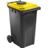 Bidone per rifiuti DIN EN 840 con foro di inserimento, 240 l - kaiserkraft