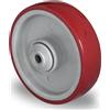 Ruota in PU, rossa su cerchione in poliammide - kaiserkraft