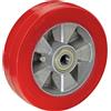 Wicke Ruota in poliuretano, rosso, su cerchioni in alluminio Wicke