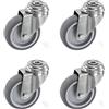 Proroll Set di ruote in gomma termoplastica, supporto in acciaio inox Proroll