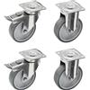 Proroll Set di ruote in gomma termoplastica, supporto in acciaio inox Proroll
