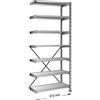 Scaffale a innesto, zincato, 7 ripiani - kaiserkraft