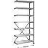 Scaffale a innesto, zincato, 7 ripiani - kaiserkraft