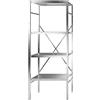 Scaffale a innesto in acciaio inox, 4 ripiani lisci - kaiserkraft