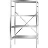 Scaffale a innesto in acciaio inox, 4 ripiani forati - kaiserkraft