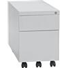 eurokraft basic Cassettiera con rotelle, acciaio eurokraft basic