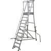 Scala a palchetto in alluminio con rotelle - kaiserkraft