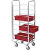 HelgeNyberg Carrello a ripiani per cassette HelgeNyberg