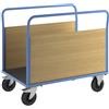 eurokraft pro Carrello a pianale con sponde in legno eurokraft pro