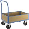eurokraft pro Carrello a pianale con sponde in legno eurokraft pro