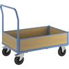 eurokraft pro Carrello a pianale con sponde in legno eurokraft pro