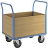 eurokraft pro Carrello a pianale con sponde in legno eurokraft pro