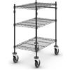 Carrello di servizio in griglia metallica, nero - kaiserkraft