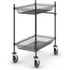 Carrello di servizio in griglia metallica, nero - kaiserkraft