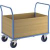 eurokraft pro Carrello a pianale con sponde in legno eurokraft pro