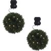 Decorazioni natalizie grandi in abete con 35 LED, 2 pezzi - kaiserkraft