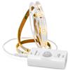 JANDEI - Striscia Luminosa LED 1 Metro, Sensore di Movimento, Ricaricabile USB, Fissaggio Facile con Magnete e Autoadesiva, Senza Spina. Luce Notturna Armadio, Cassetto, Corridoio, Scala (Luce Calda)
