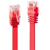 Lindy Cavo di Rete Flat U/UTP Cat6 Rosso 1m