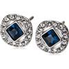 Swarovski Orecchini a lobo Una Angelic, Taglio squadrato, Blu, Placcato rodio