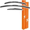 Kit Tergicristalli Anteriori E Posteriori Aero Flat AD61 - 3 Pezzi, Per Mazda 2 (DJ), Nissan NV200, Almera