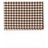 PARAMAISON Tovaglia Rustica Rettangolare, Stile Quadretti Country, Bianco e Marrone, Tovaglia Tavola da Pranzo, Cucina, Giardino, Pic nic, 4 Posti 140x140 cm