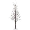 Magie di Natale Albero luminoso Glad, Ramo con led a luce calda Decorazione da interno (210 cm, Marrone Innevato)